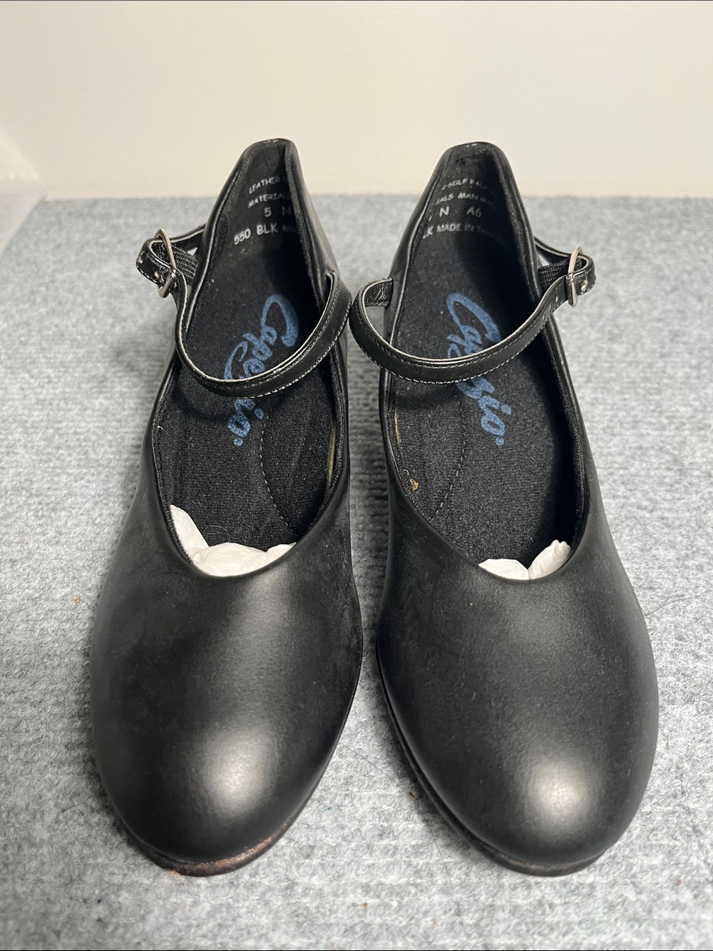 Capezio Black Girls Mary Jane Ankle-Strap Dance Shoes NARROW